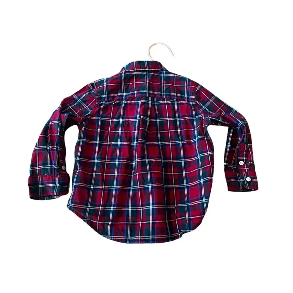 Ralph Lauren plaid button down shirt size 24 months